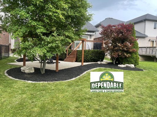 Mulch Installation - This is one of our clients garden beds that we did a full cleanup & mulch installation for! Mulch Installation - This is one of our clients garden beds that we did a full cleanup & mulch installation for!