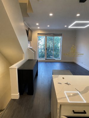 Kitchen, Bathroom, Flooring & Painting Remodel Wrigleyville 2026 - New cabinetry, waterfall countertops, bathroom vanity’s, tub, shower, flooring & painting throughout this 3 story wrigleyville townhouse