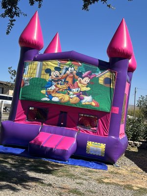 First birthday celebration! - This was a first birthday party, we provided tables, chairs, tablecloths and bounce house with banner. 
We delivered everything the night prior to the event.