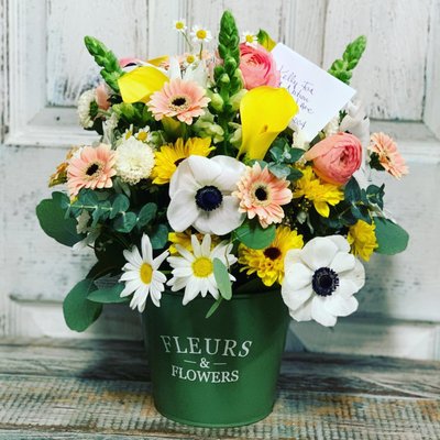 Colorful Flowers - All of our designs and containers are one of a kind. Handcrafted or modified in our studio. All of our designs are created uniquely for each customer, so if you like a container but will like a different color flowers or a special variety or alternate for a plant or succulent, give us a call or let us know writing it on the florist instructions. We will do our best to accommodate your request and make you happy Colorful Flowers - All of our designs and containers are one of a kind. Handcrafted or modified in our studio. All of our designs are created uniquely for each customer, so if you like a container but will like a different color flowers or a special variety or alternate for a plant or succulent, give us a call or let us know writing it on the florist instructions. We will do our best to accommodate your request and make you happy