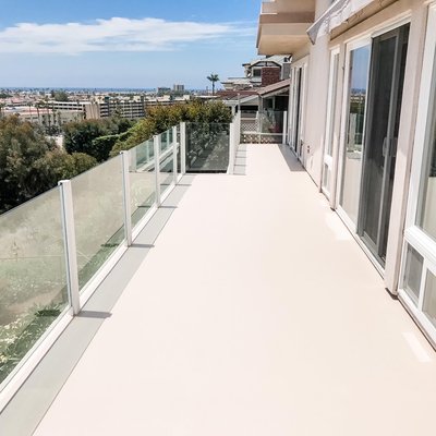 Newport Beach Deck repair and Waterproofing - We repaired damage plywood do to leaks and applied our complete waterproof deck system over the top. Newport Beach Deck repair and Waterproofing - We repaired damage plywood do to leaks and applied our complete waterproof deck system over the top.