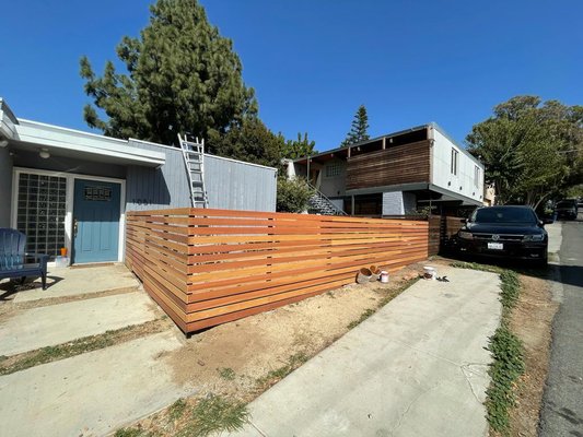 Redwood fence and gate - This is a redwood fence we did in Highland park Redwood fence and gate - This is a redwood fence we did in Highland park