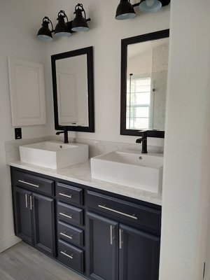 Modern Bathroom Remodel – Sacramento, CA - For this Sacramento bathroom renovation, the Coastal Region Construction team transformed an outdated, cramped space into a modern, spa-inspired bathroom that blends functionality with style.
✅ Scope of Work:
Full demolition and removal of old fixtures, flooring, and tile
Installation of custom vanity with quartz countertop
Modern walk-in shower with glass enclosure and subway tile walls
New floor-to-ceiling tile work for added elegance and water resistance
Upgraded plumbing fixtures in brushed nickel for a clean, modern look
Energy-efficient LED lighting and modern ventilation
Durable, low-maintenance LVP flooring for long-term performance
✅ Design Focus:
The homeowners wanted a clean, bright space with a mix of classic tile work and modern finishes. Our team focused on improving layout, enhancing lighting, and adding custom design elements that maximize both space and comfort.
✅ Result:
A beautiful, functional bathroom that brings modern comfort and increased home value—all delivered on time and within budget. Modern Bathroom Remodel – Sacramento, CA - For this Sacramento bathroom renovation, the Coastal Region Construction team transformed an outdated, cramped space into a modern, spa-inspired bathroom that blends functionality with style.
✅ Scope of Work:
Full demolition and removal of old fixtures, flooring, and tile
Installation of custom vanity with quartz countertop
Modern walk-in shower with glass enclosure and subway tile walls
New floor-to-ceiling tile work for added elegance and water resistance
Upgraded plumbing fixtures in brushed nickel for a clean, modern look
Energy-efficient LED lighting and modern ventilation
Durable, low-maintenance LVP flooring for long-term performance
✅ Design Focus:
The homeowners wanted a clean, bright space with a mix of classic tile work and modern finishes. Our team focused on improving layout, enhancing lighting, and adding custom design elements that maximize both space and comfort.
✅ Result:
A beautiful, functional bathroom that brings modern comfort and increased home value—all delivered on time and within budget.