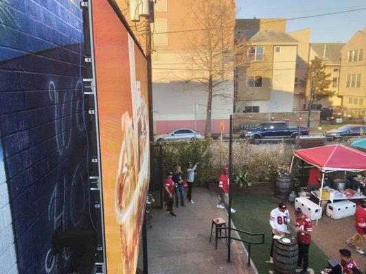 Our New 20 Foot Outdoor Television :) - Social just got better! Check out our new screen! Have so many events planned for you. Sports, Video Games, Movie Nights and More!