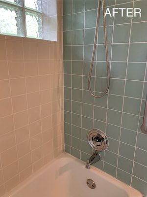 Re-grout shower and re-caulk - Re-grout shower and re-caulk