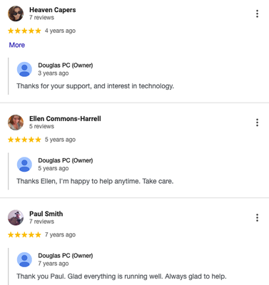 Client Testimonials - See our satisfied customers below!