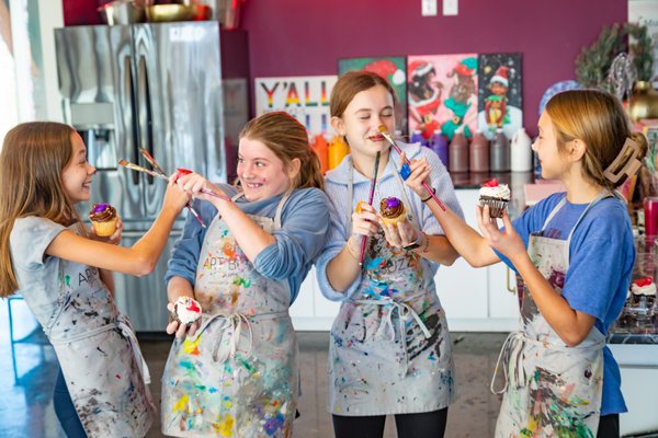 Art Buzz Kids - Creative Fun for Every Age! - Art Buzz Kids events at Wine & Design Wake Forest are all about imagination, laughter, and hands-on creativity. We offer a variety of kid-friendly experiences that make it easy for families to celebrate, connect, and create together.

Our Art Buzz Kids offerings include:
• Private Birthday Parties — In-studio or On Wheels, with painting projects kids love.
• Family Paint Events — A fun way for families to relax and make art together.
• Kids Camps & School Break Workshops — Full of creative projects, friendships, and lots of colorful fun.
• Art Buzz On Wheels — We can bring the painting party to your home, HOA, school, club, or community event.

We handle all the supplies, setup, and cleanup — you just show up ready to create. Kids leave with artwork they’re proud of, and memories that last long after the paint dries.

Ready to plan your own Art Buzz Kids event?
Learn more or submit a request here:
https://www.wineanddesign.com/wakeforest-nc/private-events/