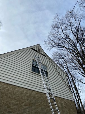 Siding Repair - One of our most recent siding repairs. Siding Repair - One of our most recent siding repairs.