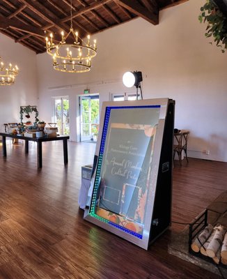 65" Mirror Booth at La Venta Inn - The Malaga Cove Homeowner's Association annual members cocktail party at La Venta Inn with our 65" Luxury Magic Mirror Booth