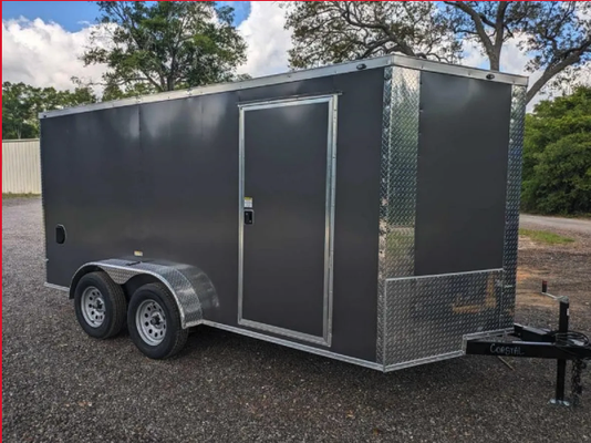 7K 7x16 Enclosed Trailer - Our 7' x 18' 7K Tall Enclosed Trailer Rental Trailer is equipped with everything you need for your next covered hauling job. The Trailer is equipped with a interior and exterior Lighting with onboard battery to assist you with your loading. This trailer rental comes complete with (8) 2"x15' ratchet straps, 12 Moving blankets, Hand Truck, Moving Dolly, and a complete full size spare with jack and tire tools is onboard as well. This trailer is ready to help make your next cargo move clean and easy.



  

WE BRING THE RENTAL TO YOU AT YOUR CONVENIENCE! All Of our Rental Trailers include free Local delivery and pick up as well as local rentals enjoy 100% free Roadside assistance from RTS within 25MI of Milton, FL! Additional mileage charge at rate. We offer flexible drop off and pick up scheduling to accommodate our customer the best we can. Our goal is to make the rental process as easy as possible. If you need driver assistance let us know and we can provide you with custom rates. All rentals will include a $150 refundable deposit. To rent you must be 18+ years of age, have Towing Vehicle registration, copy of Insurance, and Drivers License in the renters name. Additional Insurance is available through our provider for an additional fee.