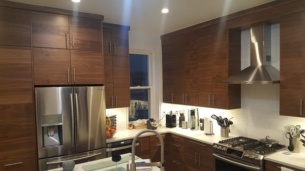 1900's house kitchen remodel - Three part renovation in a multi-phase restoration/upgrade project.  The house was a 1900's Denver square that had been converted to an office building.  We rewired almost the entire house, moved plumbing, removed asbestos, and upgraded the spaces in a modern contemporary style that stayed loyal to the historical foundation of the residence.
Recommendation from customer - Given Jake's experience in England and with older historic houses he was a natural fit and his tradesman-ship is unsurpassed.  Both my designer and architect commented on the quality of his work  - and they deal with these projects every day.
I'd recommend Old England to anyone looking for honest, reliable, high-end renovations and construction projects - large or small.