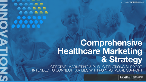 SavaSeniorCare Complete Brand Development & Marketing Services - Healthcare Marketing Services: Complete Agency and Brand-Development Support

TAVO's campaigns and engaging content (ranging from Google Ads to Organic Social Media and broadcast media) generated 2.5x leads, month over month.