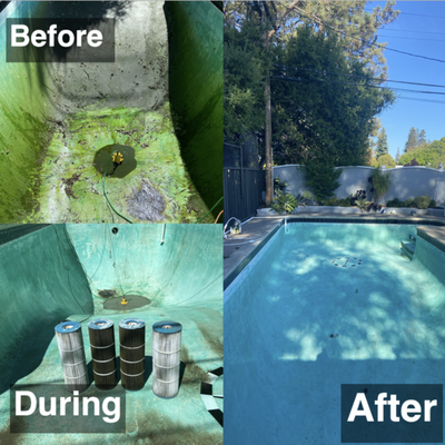 Before/After Cleaning - Call/Text 650-518-0857 - At Islas Pool Service we strive to clean your pool to the best of our abilities. We won't let you down. Before/After Cleaning - Call/Text 650-518-0857 - At Islas Pool Service we strive to clean your pool to the best of our abilities. We won't let you down.