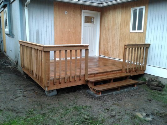 Deck and railing - Replace existing deck Deck and railing - Replace existing deck