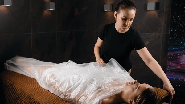 Three-Step Cellulite Detox and Slimming Body Wrap - 10 benefits of the Three-Step Cellulite Detox & Slimming Body Wrap:
1. Reduces the appearance of cellulite
2. Firms and tightens loose or sagging skin
3. Enhances lymphatic drainage and detoxification
4. Helps break down stubborn fat deposits
5. Improves skin texture and tone
6. Boosts circulation for a healthy glow
7. Minimizes water retention and bloating
8. Supports natural metabolic function
9. Encourages inch loss in targeted areas
10. Provides a relaxing, spa-like experience while you slim Three-Step Cellulite Detox and Slimming Body Wrap - 10 benefits of the Three-Step Cellulite Detox & Slimming Body Wrap:
1. Reduces the appearance of cellulite
2. Firms and tightens loose or sagging skin
3. Enhances lymphatic drainage and detoxification
4. Helps break down stubborn fat deposits
5. Improves skin texture and tone
6. Boosts circulation for a healthy glow
7. Minimizes water retention and bloating
8. Supports natural metabolic function
9. Encourages inch loss in targeted areas
10. Provides a relaxing, spa-like experience while you slim