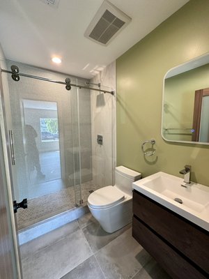 Complete, full interior remodel of this beautiful home in the city of Alhambra, California - This project here was a challenge house was to enclose walls were dividing to many rooms and kitchen and dining room redesign got out everything inside, ran new electrical, new plumbing,new can lights new dimmers, new flooring, etc. ￼ the outcome was amazing.