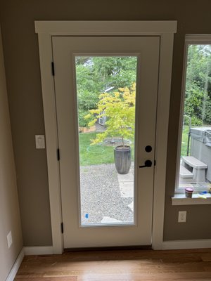 New Exterior Door Access from Master Bedroom - This client wanted easier access to their backyard hot tub, which used to mean walking all the way through the house to the living room. We cut in a new opening from the master bedroom and installed a full exterior door leading straight out to the patio. These kinds of custom projects take a bit more work than a typical door swap, but I honestly enjoy them — it’s always satisfying creating a new access point that actually improves how someone lives in their space. New Exterior Door Access from Master Bedroom - This client wanted easier access to their backyard hot tub, which used to mean walking all the way through the house to the living room. We cut in a new opening from the master bedroom and installed a full exterior door leading straight out to the patio. These kinds of custom projects take a bit more work than a typical door swap, but I honestly enjoy them — it’s always satisfying creating a new access point that actually improves how someone lives in their space.