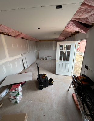 Extra space remodel - •	Installed insulation for energy efficiency
	•	Hung and finished drywall (taping, mudding, sanding)
	•	Applied matching texture and high-quality paint
	•	Installed new flooring for a complete, polished finish