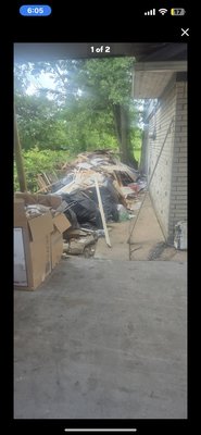 Before and After, Junk removal - Customer had a lot of contractor debris from a previous project of renovating his entire home. Total cost $400 Before and After, Junk removal - Customer had a lot of contractor debris from a previous project of renovating his entire home. Total cost $400