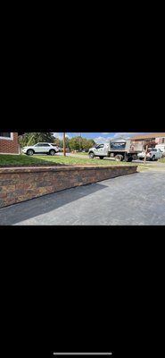 Retaining Wall Installation - We removed an old failing retaining wall and installed a new versa-lok canyon creek retaining wall. Retaining Wall Installation - We removed an old failing retaining wall and installed a new versa-lok canyon creek retaining wall.
