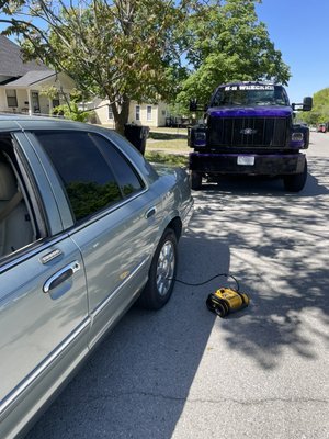 Roadside Assistance - Lockouts, jump starts, air for tires and fuel delivery