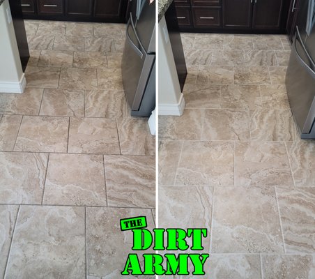 Kitchen Grout Cleaning in Temecula, CA - This job only took 1 .5 hours to complete. Customer had previously sealed her grout 6 years ago and it made our cleaning easier. Everything steamed off like butter. A protective sealer was applied to grout lines Kitchen Grout Cleaning in Temecula, CA - This job only took 1 .5 hours to complete. Customer had previously sealed her grout 6 years ago and it made our cleaning easier. Everything steamed off like butter. A protective sealer was applied to grout lines