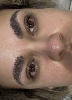 Eyebrow lamination - Say hello to the hottest brow trend taking over the beauty world — brow lamination! This game-changing treatment gives you that full, fluffy, lifted brow look without the need for daily brow gel or makeup.
Brow lamination smooths, straightens, and lifts your natural brow hairs, making them appear thicker, fuller, and more defined. Whether your brows are sparse, curly, or just won’t stay in place, this treatment tames and shapes them into your dream brows — all while enhancing your natural beauty.
Perfect for achieving that sleek, brushed-up look seen all over Instagram and TikTok. Results last 6–8 weeks, so you wake up every day with brows on point — no gel, no pencil, no effort. Eyebrow lamination - Say hello to the hottest brow trend taking over the beauty world — brow lamination! This game-changing treatment gives you that full, fluffy, lifted brow look without the need for daily brow gel or makeup.
Brow lamination smooths, straightens, and lifts your natural brow hairs, making them appear thicker, fuller, and more defined. Whether your brows are sparse, curly, or just won’t stay in place, this treatment tames and shapes them into your dream brows — all while enhancing your natural beauty.
Perfect for achieving that sleek, brushed-up look seen all over Instagram and TikTok. Results last 6–8 weeks, so you wake up every day with brows on point — no gel, no pencil, no effort.