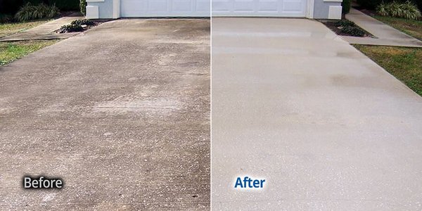 Concrete Clean in Dover - We used a solution on this mold, algae ridden driveway to kill the gross stuff and keep it from coming back for a while. We were happy with the results, so was the customer! Concrete Clean in Dover - We used a solution on this mold, algae ridden driveway to kill the gross stuff and keep it from coming back for a while. We were happy with the results, so was the customer!
