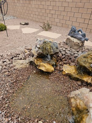 Custom Pond design - Custom backyard pond and pondless waterfall Custom Pond design - Custom backyard pond and pondless waterfall