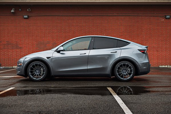 2026 Tesla Model Y Launch Edition - On March 10, 2025, we got the notification that our 2026 Model Y was ready for pick up. We took no time to go pick it up and slap a variety of wheels and lower it in our Moderate Dual Rate Lowering Springs.