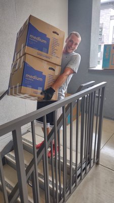 Medium Move In San Diego - This was a medium move we did in San Diego. Packing was done by the client. Two movers and a 20 feet box truck.