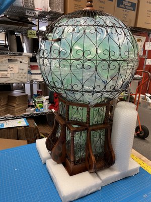 Auction Shipment of antique birdcage - Auction pick-up, packing and shipment of antique birdcage from California to Pennsylvania.