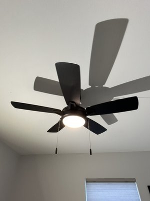 Ceiling fan installed - customer's old ceiling fan stoped working, has to replace with a new. so get the old one replaced. Ceiling fan installed - customer's old ceiling fan stoped working, has to replace with a new. so get the old one replaced.