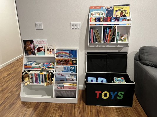 Nursery decoration and installation with tv mounting - This was an office room makeover into nursery.