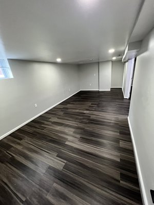 Basement Floor Install - This was a basement in Baltimore where the client had recently purchased their first home and did not like the floor he had in his basement or in the second level of the house. We initially started with the basement floor first and he has loved it ever since. Basement Floor Install - This was a basement in Baltimore where the client had recently purchased their first home and did not like the floor he had in his basement or in the second level of the house. We initially started with the basement floor first and he has loved it ever since.