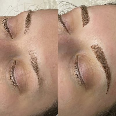 Microblading Shading - Microshading is a semi-permanent cosmetic tattoo technique that is applied using a machine to provide a misty, powdered brow look By using an ultra fine single needle. The results are completely customizable depending on what end result is desired. This service is best suited for clients that prefer a brow with more structure. Results can vary from a natural softly powdered effect, to a bold and defined makeup look. Powder brows age gracefully on any skin type, but is especially great for oily skin. types.