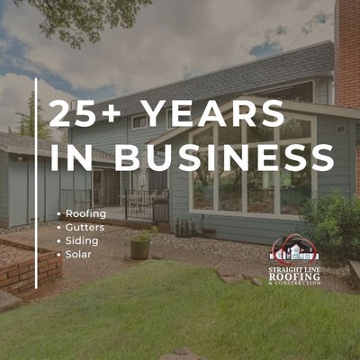 We are a dependable, top-rated roofing contractor! - Straight Line has grown tremendously since 1999. We offer construction services for roofing and roof repairs, gutters, and siding. Quality service is the top priority at Straight Line Roofing & Construction. Our commitment to customer satisfaction has built a reputation of reliability and honesty, earning respect from our suppliers, fellow contractors, and homeowners. We are proud to be contractors you can trust.
- We have been voted #1 Contractor every year by Reader’s Choice since 2004
- We have an A+ rating from the Better Business Bureau
- Multiple Angie’s List Honor Rolls
- More than 900+ online reviews averaging 4.9 Stars
- We are operated by third-generation contractors, going back to the 1950s, who were born and raised locally
- We are owned by a former President of the Builder’s Exchange
- We are a financially stable company rooted in the community
- We have a reference list of 11,000+ completed projects and an extensive, company-owned showroom full of resources
- Small business of the year from the chamber of commerce
- Employees are background checked, drug tested, safety trained & certified
- We are multi-trade specialists and licensed general building contractors with additional classifications in roofing, siding, windows, solar, and much more. We are a dependable, top-rated roofing contractor! - Straight Line has grown tremendously since 1999. We offer construction services for roofing and roof repairs, gutters, and siding. Quality service is the top priority at Straight Line Roofing & Construction. Our commitment to customer satisfaction has built a reputation of reliability and honesty, earning respect from our suppliers, fellow contractors, and homeowners. We are proud to be contractors you can trust.
- We have been voted #1 Contractor every year by Reader’s Choice since 2004
- We have an A+ rating from the Better Business Bureau
- Multiple Angie’s List Honor Rolls
- More than 900+ online reviews averaging 4.9 Stars
- We are operated by third-generation contractors, going back to the 1950s, who were born and raised locally
- We are owned by a former President of the Builder’s Exchange
- We are a financially stable company rooted in the community
- We have a reference list of 11,000+ completed projects and an extensive, company-owned showroom full of resources
- Small business of the year from the chamber of commerce
- Employees are background checked, drug tested, safety trained & certified
- We are multi-trade specialists and licensed general building contractors with additional classifications in roofing, siding, windows, solar, and much more.