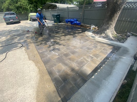 Paver Installation Project - Added a small paver patio. Paver Installation Project - Added a small paver patio.