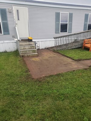 Walk way savior - This walkway was in need of help! Before completion the customer didn't even know how big their patio area was Walk way savior - This walkway was in need of help! Before completion the customer didn't even know how big their patio area was