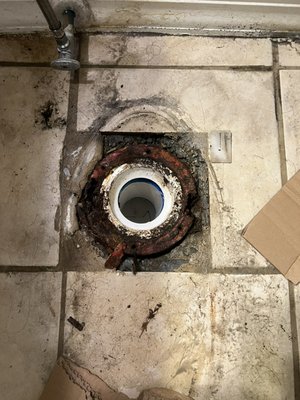 Bathroom remodel and a toilet flashing replacement. - This remodel was done for two bathrooms with a full repiping of both bathrooms, this was just one of the two bathroom remodel. Bathroom remodel and a toilet flashing replacement. - This remodel was done for two bathrooms with a full repiping of both bathrooms, this was just one of the two bathroom remodel.