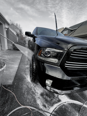 Ram Truck Complete Interior and Exterior Detail - Auto detailing a Ram is always a great opportunity to bring out the best in a reliable truck. At Detail Lab, we recently had the opportunity to detail a Ram truck that had seen some use but was still in good overall condition.

First, we gave the truck's exterior a thorough cleaning, removing any dirt or grime that had accumulated on the surface. Then finished off with a hybrid ceramic coating and wax. 

Next, we turned our attention to the interior of the truck, which had accumulated dust, dirt, and debris from everyday use. We removed all the floor mats and thoroughly vacuumed the entire interior, paying close attention to the carpets, seats, and dashboard.

Finally, we used a specialized cleaning agent to deep clean the carpets and seats, removing any stains and odors that had accumulated over time. We conditioned the leather seats and dashboard, leaving them looking and feeling like new.

The end result was a stunning Ram truck that looked and felt like new, both inside and out. At Detail Lab, we're committed to providing the highest quality auto detailing services, no matter the condition of the vehicle. If you have a truck that needs a little extra care, don't hesitate to contact us. Our team of experts are ready to make your truck look and feel like new!