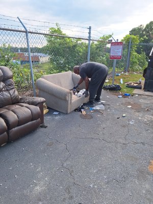 Dumpster cleanup at a storage unit - This job was done at a Apartment building in Phoenix City Alabama