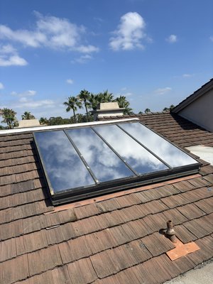 Home window tinting - These Skylights got Madico Reflective Silver exterior film 20% for maximum heat and glare reduction Home window tinting - These Skylights got Madico Reflective Silver exterior film 20% for maximum heat and glare reduction