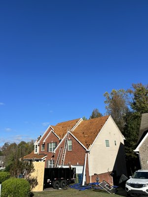 Roof insurance renovation - This renovation was completed from start to finish by our office. We worked hand and hand with the insurance company and help get the customer a claim that covered their roof. Call us today for your next roof project or insurance questions.