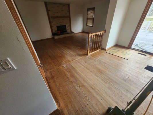 before and after of Brookfield red oak and and refinish - Brookfield home getting ready to sell had us come in and transform their floors. before and after of Brookfield red oak and and refinish - Brookfield home getting ready to sell had us come in and transform their floors.
