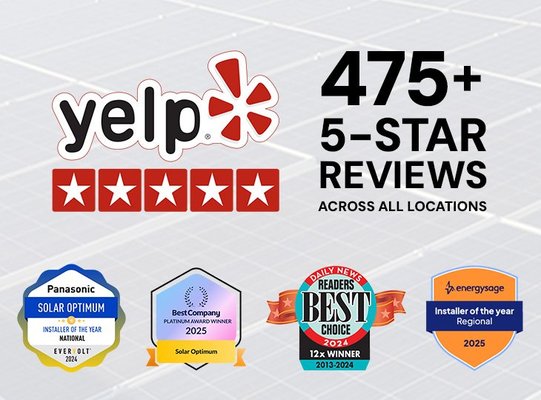We Deliver More- Reviews and Accolades! - Energy Experts. Real Relationships. Honest Talk. Solar Optimum is the energy partner you can trust. We are proud to be a top-rated, elite certified solar, battery and roofing installer with thousands of 5-star customer reviews along with numerous awards, certifications and accreditations under our belt. When it comes to choosing a trusted energy partner, Solar Optimum is the #1 choice. • 5-time Panasonic Installer of the Year • Top solar panels, home battery and roofing products • Best 25-Year Warranties for Solar • 17 Years in Business • Thousands of 4.5 to 5-Star Consumer Reviews • Trusted by the Better Business Bureau We Deliver More- Reviews and Accolades! - Energy Experts. Real Relationships. Honest Talk. Solar Optimum is the energy partner you can trust. We are proud to be a top-rated, elite certified solar, battery and roofing installer with thousands of 5-star customer reviews along with numerous awards, certifications and accreditations under our belt. When it comes to choosing a trusted energy partner, Solar Optimum is the #1 choice. • 5-time Panasonic Installer of the Year • Top solar panels, home battery and roofing products • Best 25-Year Warranties for Solar • 17 Years in Business • Thousands of 4.5 to 5-Star Consumer Reviews • Trusted by the Better Business Bureau