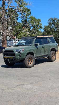 5th Gen Toyota 4Runner Custom Rear Bumper Reinforcement - This customer had and aftermarket rear bumper and wanted the bumper to not be as shaky. We make a custom 1/4 thick bracket to mount the front wings of the rear bumper to the frame to solve this issue. 5th Gen Toyota 4Runner Custom Rear Bumper Reinforcement - This customer had and aftermarket rear bumper and wanted the bumper to not be as shaky. We make a custom 1/4 thick bracket to mount the front wings of the rear bumper to the frame to solve this issue.