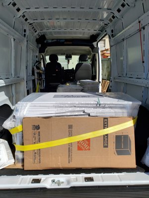 Floor tile pallet delivery from store to customer home - We can pick up and deliver small to big project with late model heavy duty high top cargo vans that are clean and smoke less. We treat your cargo as if it was our own. Veteran owned and family operated. We want to service all your delivery needs today and tomorrow.