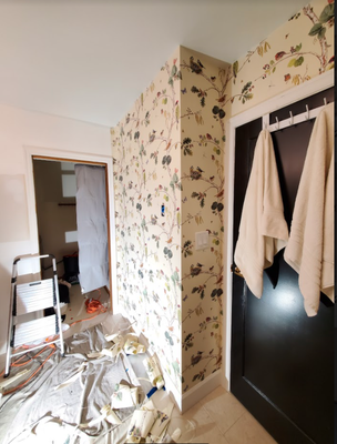Wallpapering Installation - Keen to details- We always make sure our clients get the service we outline and the service they want. Happy client — happy us.Our team arrive on time for a scheduled appointment, prepare and protect the room beforehand: cover the furniture with plastic transparent rolls, remove panels from outlet and tape them over, drape drop cloths over anything remaining and then lay drop cloths on the floor. Wallpapering Installation - Keen to details- We always make sure our clients get the service we outline and the service they want. Happy client — happy us.Our team arrive on time for a scheduled appointment, prepare and protect the room beforehand: cover the furniture with plastic transparent rolls, remove panels from outlet and tape them over, drape drop cloths over anything remaining and then lay drop cloths on the floor.
