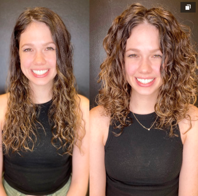 Our Signature Curly Guru Cut - What is the Curly Guru Cut? A specific cut and style customized for curly hair. Also includes a curly hair lesson on products and styling .